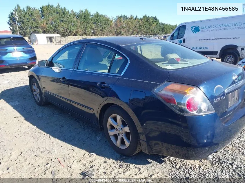 2008 Nissan Altima 2.5 S VIN: 1N4AL21E48N456685 Lot: 40494089