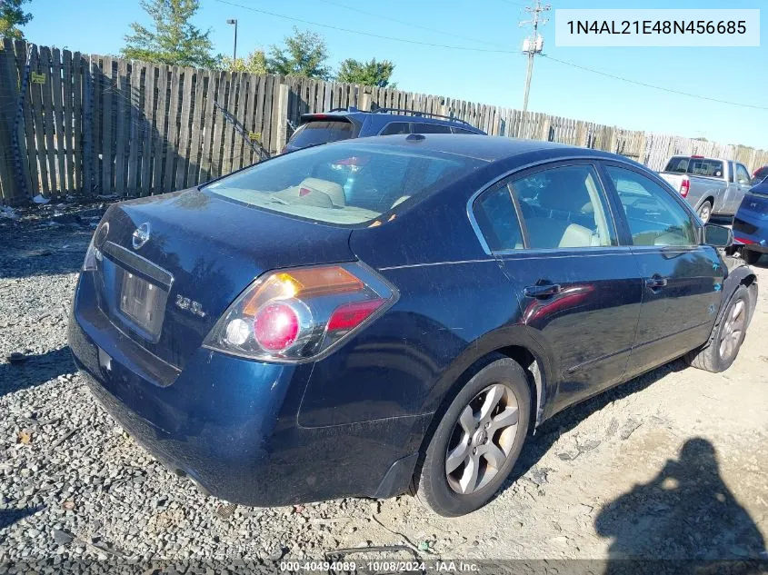 2008 Nissan Altima 2.5 S VIN: 1N4AL21E48N456685 Lot: 40494089