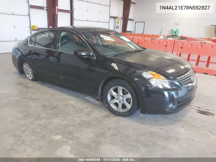 2008 Nissan Altima 2.5 S VIN: 1N4AL21E78N552827 Lot: 40568045