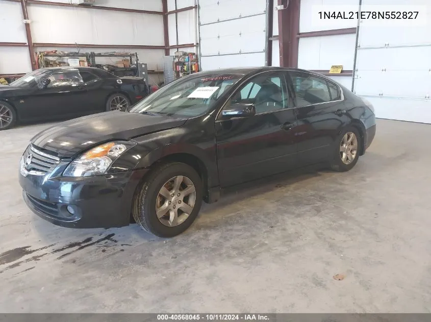 2008 Nissan Altima 2.5 S VIN: 1N4AL21E78N552827 Lot: 40568045