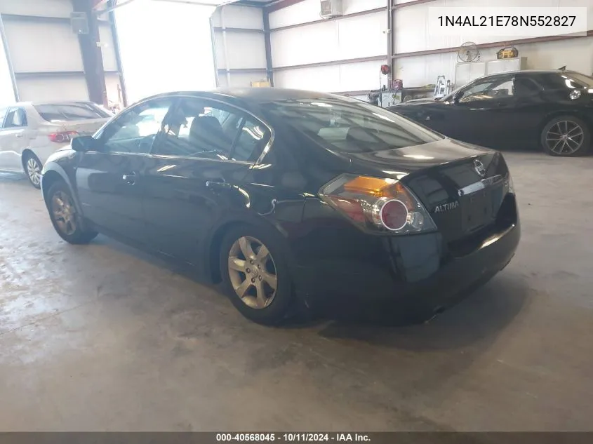 2008 Nissan Altima 2.5 S VIN: 1N4AL21E78N552827 Lot: 40568045