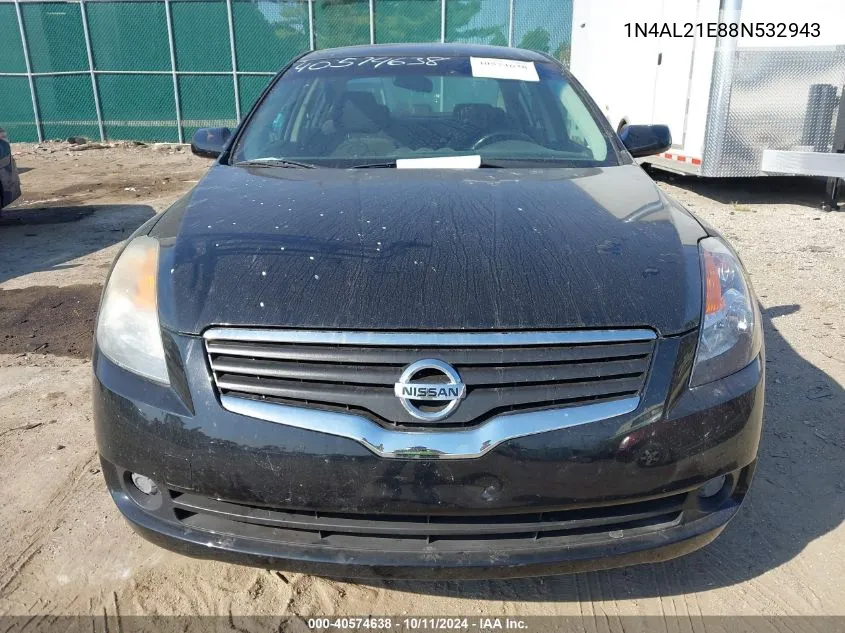 2008 Nissan Altima 2.5 S VIN: 1N4AL21E88N532943 Lot: 40574638