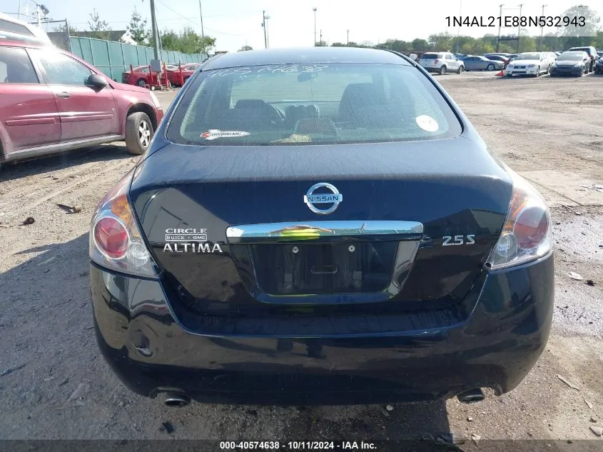 2008 Nissan Altima 2.5 S VIN: 1N4AL21E88N532943 Lot: 40574638