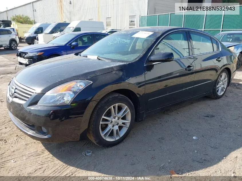 2008 Nissan Altima 2.5 S VIN: 1N4AL21E88N532943 Lot: 40574638