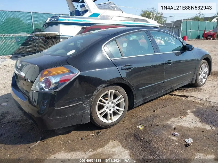 2008 Nissan Altima 2.5 S VIN: 1N4AL21E88N532943 Lot: 40574638