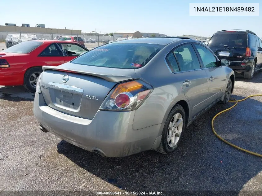 2008 Nissan Altima 2.5 S VIN: 1N4AL21E18N489482 Lot: 40599541