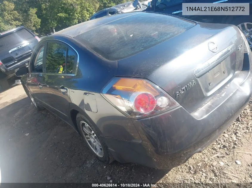 2008 Nissan Altima 2.5 S VIN: 1N4AL21E68N512772 Lot: 40626614