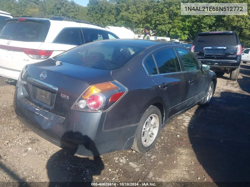 2008 Nissan Altima 2.5 S VIN: 1N4AL21E68N512772 Lot: 40626614