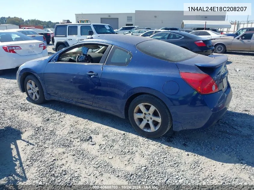 2008 Nissan Altima 2.5 S VIN: 1N4AL24E18C208207 Lot: 40688703