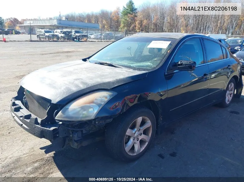 2008 Nissan Altima 2.5 S VIN: 1N4AL21EX8C206198 Lot: 40699125