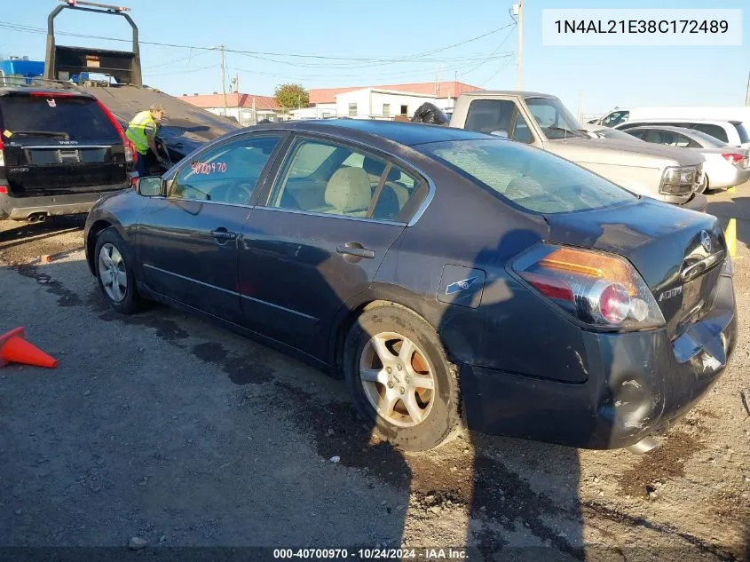 2008 Nissan Altima 2.5 S VIN: 1N4AL21E38C172489 Lot: 40700970