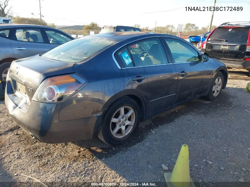 2008 Nissan Altima 2.5 S VIN: 1N4AL21E38C172489 Lot: 40700970