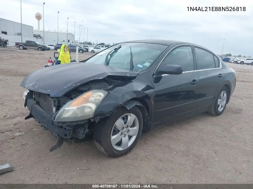 2008 Nissan Altima 2.5 S VIN: 1N4AL21E88N526818 Lot: 40709167