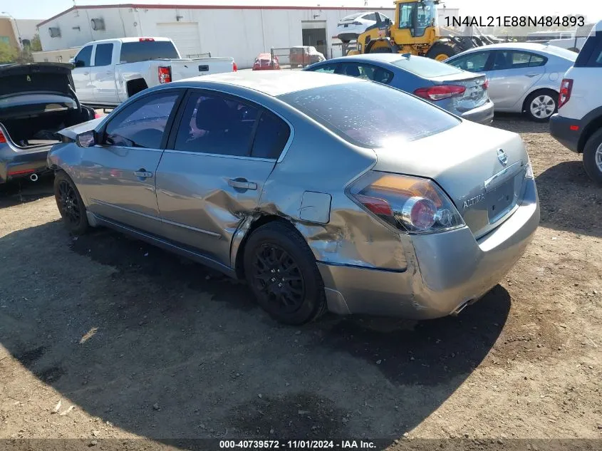 2008 Nissan Altima 2.5 S VIN: 1N4AL21E88N484893 Lot: 40739572