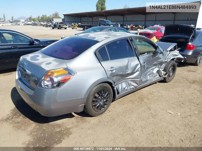 2008 Nissan Altima 2.5 S VIN: 1N4AL21E88N484893 Lot: 40739572