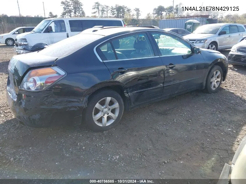 1N4AL21E78N429125 2008 Nissan Altima 2.5 S