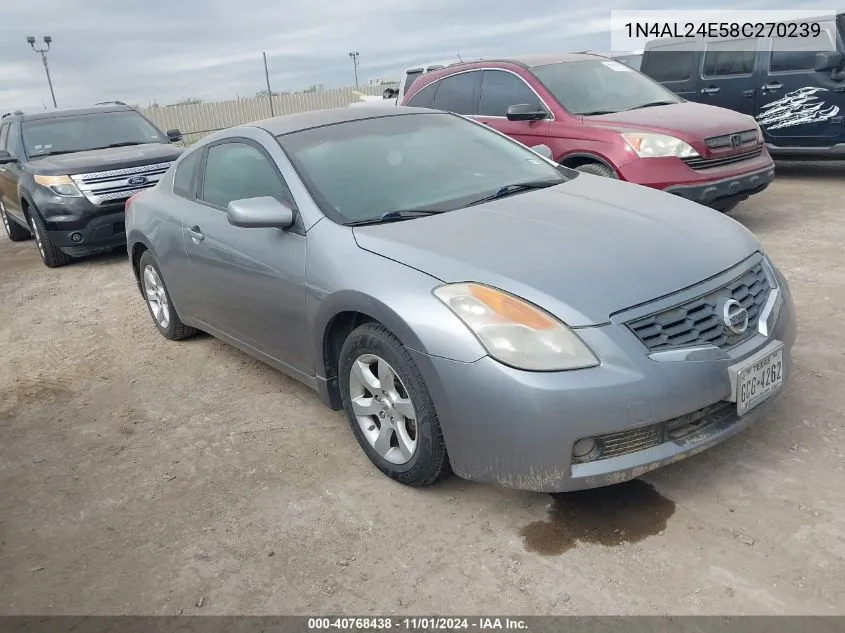 2008 Nissan Altima 2.5 S VIN: 1N4AL24E58C270239 Lot: 40768438