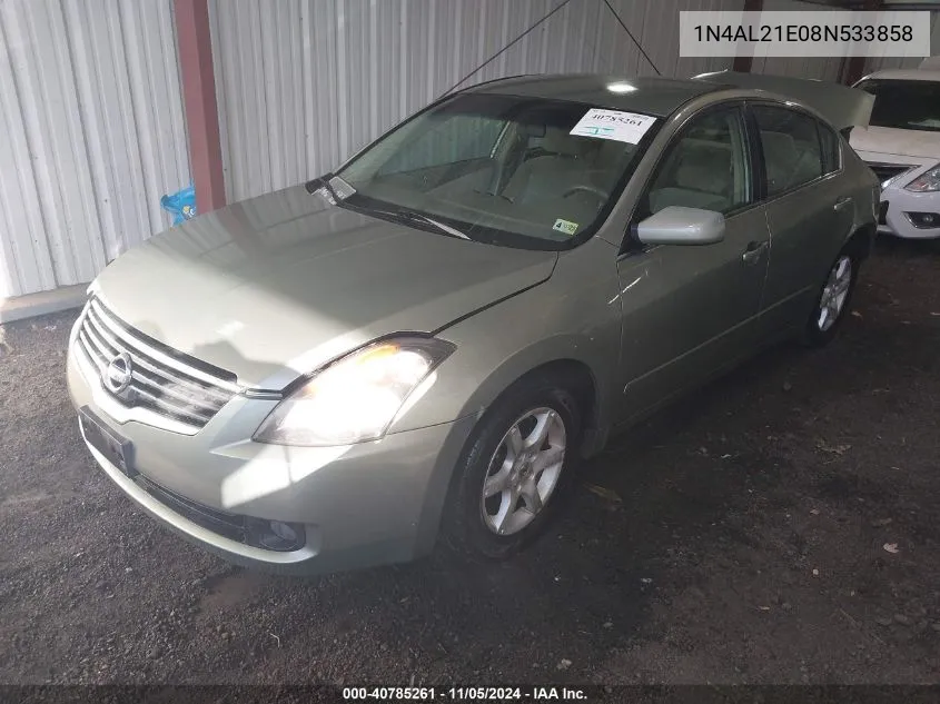 2008 Nissan Altima 2.5 S VIN: 1N4AL21E08N533858 Lot: 40785261