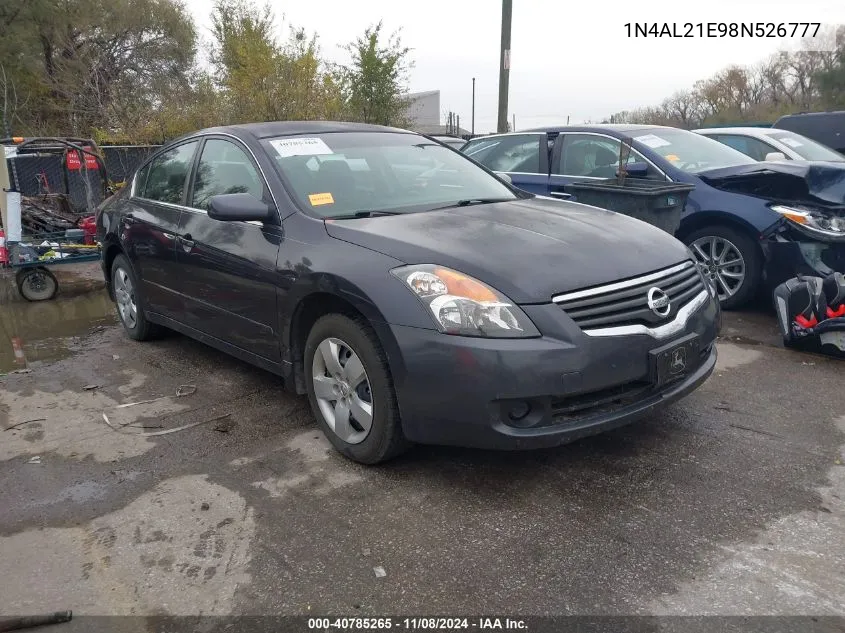 2008 Nissan Altima 2.5 S VIN: 1N4AL21E98N526777 Lot: 40785265