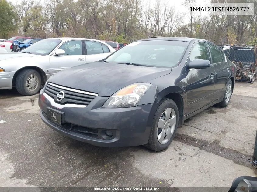 2008 Nissan Altima 2.5 S VIN: 1N4AL21E98N526777 Lot: 40785265