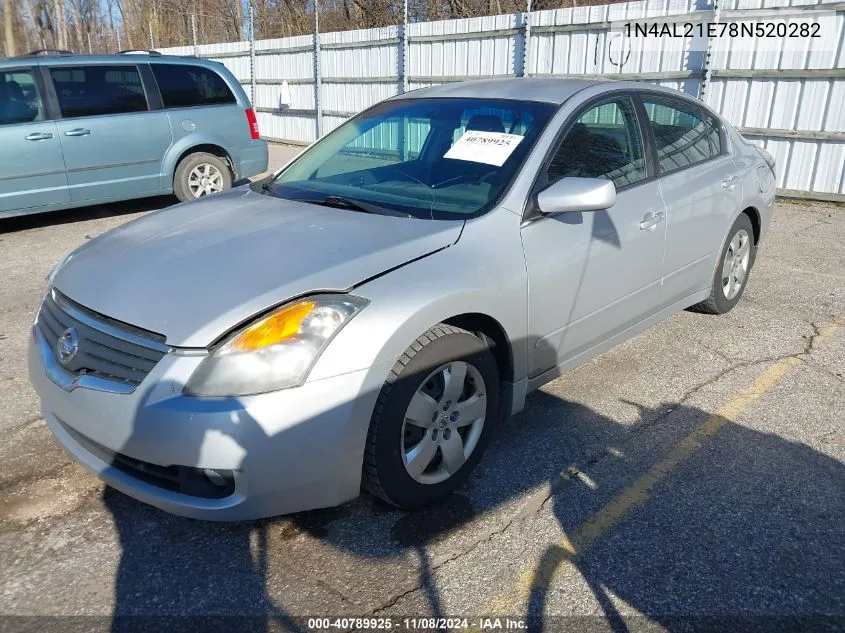 2008 Nissan Altima 2.5/2.5S VIN: 1N4AL21E78N520282 Lot: 40789925