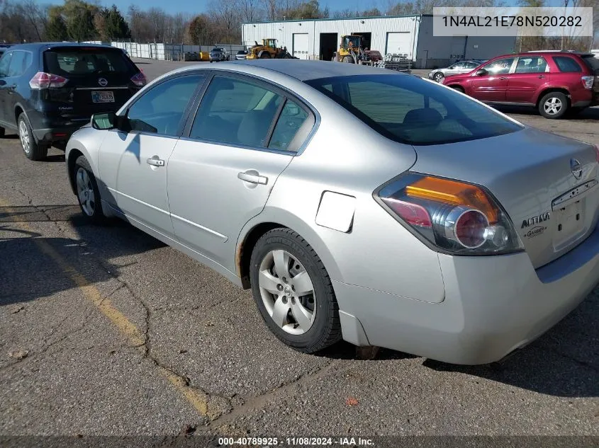 2008 Nissan Altima 2.5/2.5S VIN: 1N4AL21E78N520282 Lot: 40789925