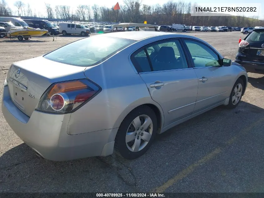 2008 Nissan Altima 2.5/2.5S VIN: 1N4AL21E78N520282 Lot: 40789925