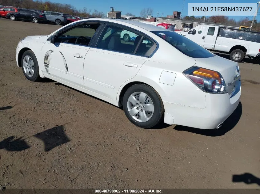 2008 Nissan Altima 2.5 S VIN: 1N4AL21E58N437627 Lot: 40798962