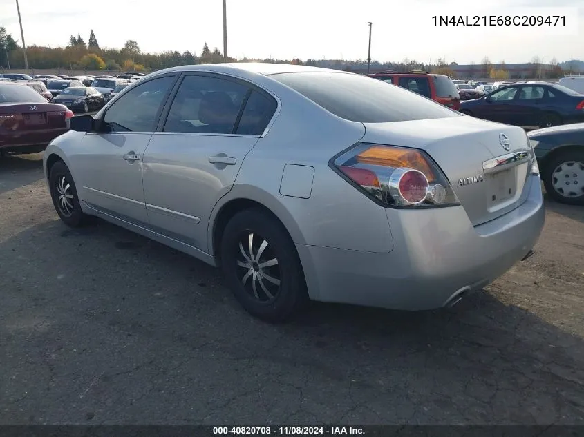 2008 Nissan Altima 2.5 S VIN: 1N4AL21E68C209471 Lot: 40820708