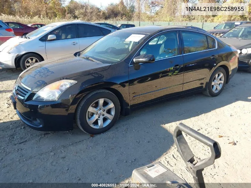 2008 Nissan Altima 2.5 S VIN: 1N4AL21E98C258955 Lot: 40826553