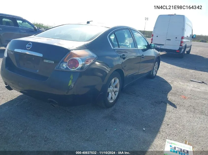 2008 Nissan Altima Hybrid VIN: 1N4CL21E98C164342 Lot: 40837532