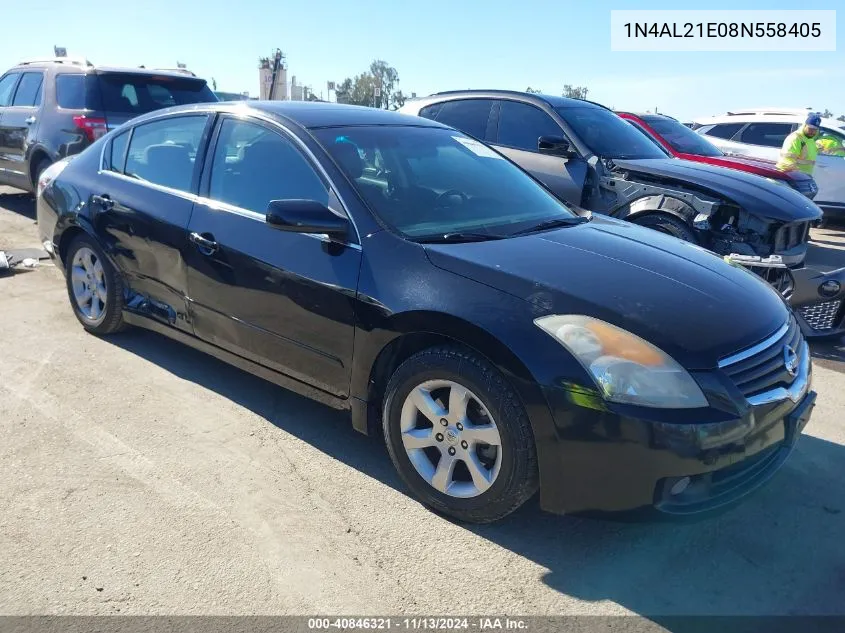 2008 Nissan Altima 2.5 S VIN: 1N4AL21E08N558405 Lot: 40846321