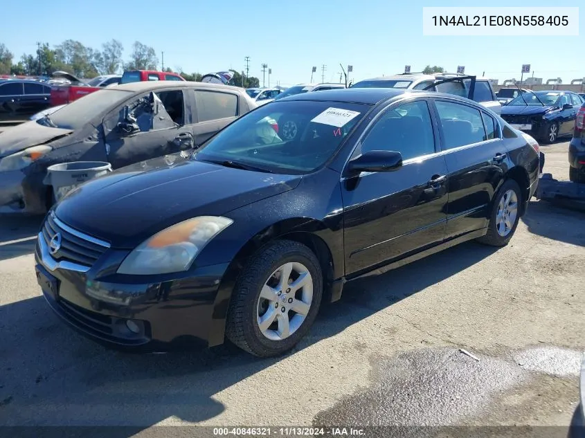 2008 Nissan Altima 2.5 S VIN: 1N4AL21E08N558405 Lot: 40846321