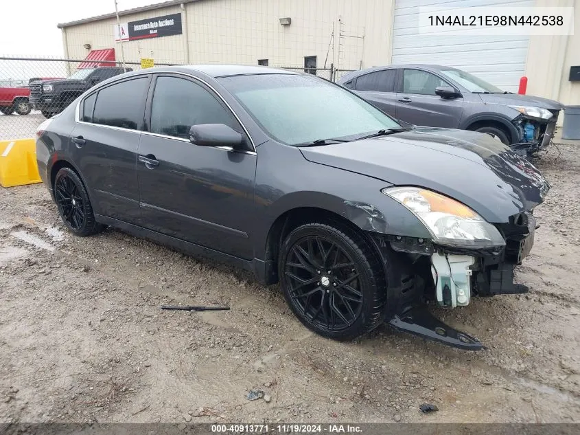 2008 Nissan Altima 2.5 S VIN: 1N4AL21E98N442538 Lot: 40913771