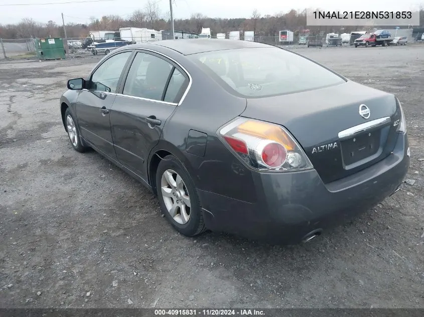 2008 Nissan Altima 2.5 S VIN: 1N4AL21E28N531853 Lot: 40915831