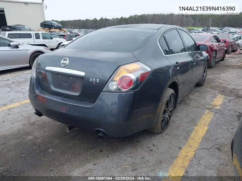 2009 Nissan Altima 2.5 S VIN: 1N4AL21E39N416390 Lot: 38867064