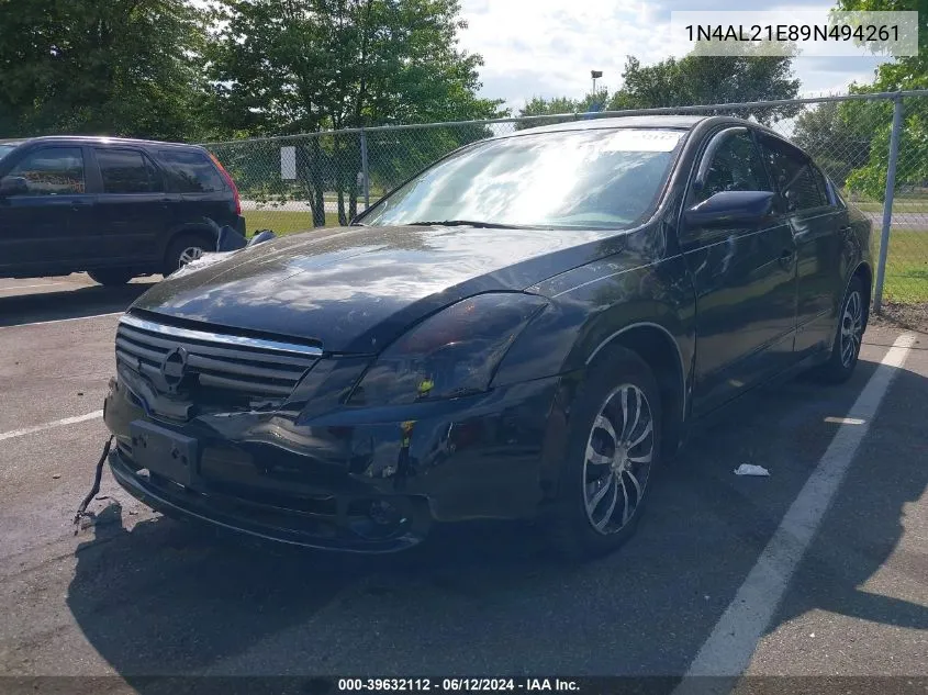 2009 Nissan Altima 2.5 S VIN: 1N4AL21E89N494261 Lot: 39632112