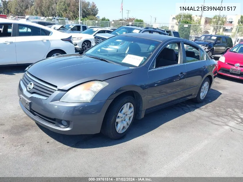 2009 Nissan Altima 2.5 S VIN: 1N4AL21E39N401517 Lot: 39761514