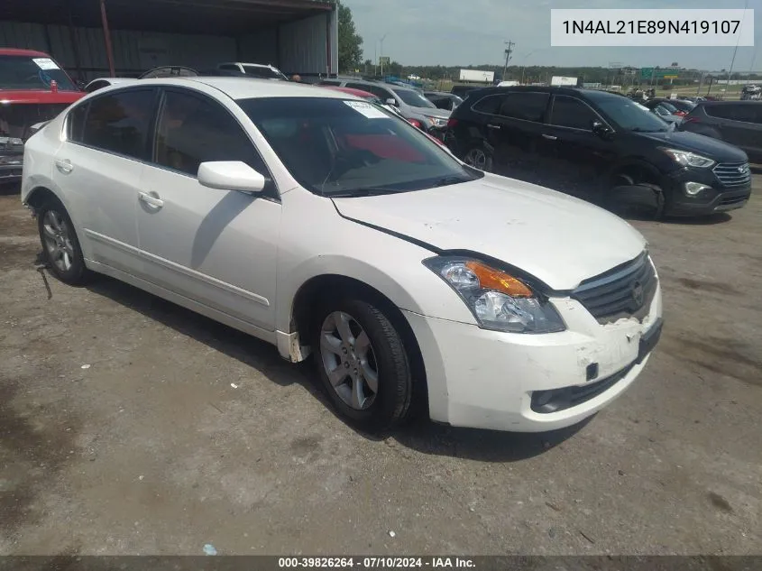 2009 Nissan Altima 2.5 S VIN: 1N4AL21E89N419107 Lot: 39826264