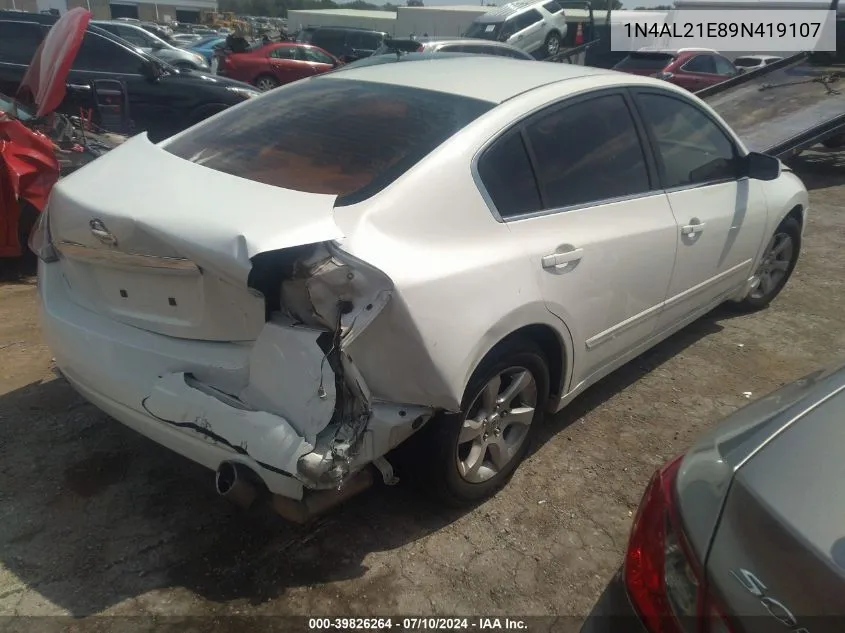 2009 Nissan Altima 2.5 S VIN: 1N4AL21E89N419107 Lot: 39826264