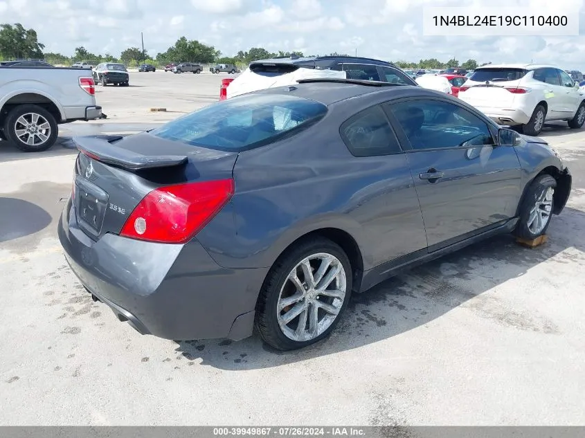 2009 Nissan Altima 3.5 Se VIN: 1N4BL24E19C110400 Lot: 39949867