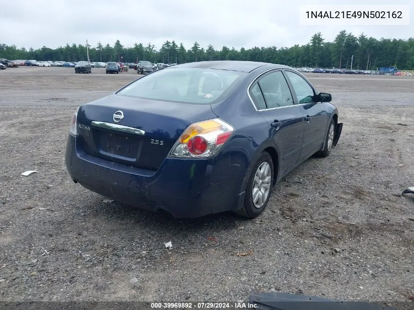 2009 Nissan Altima 2.5 S VIN: 1N4AL21E49N502162 Lot: 39969892