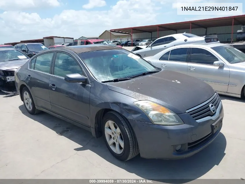 2009 Nissan Altima 2.5 S VIN: 1N4AL21E29N401847 Lot: 39994059