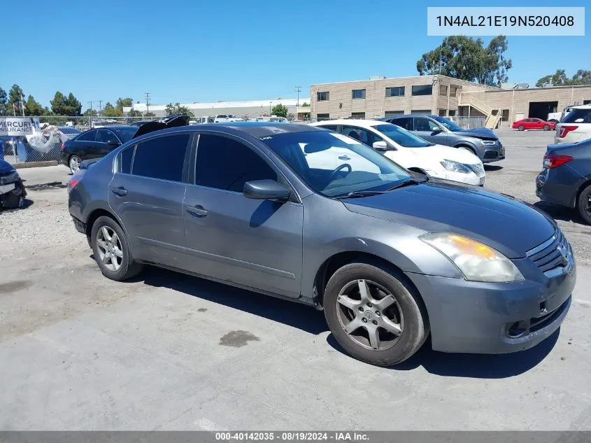 2009 Nissan Altima 2.5 S VIN: 1N4AL21E19N520408 Lot: 40142035