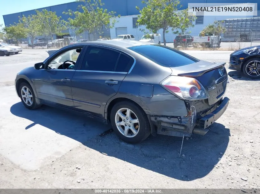 2009 Nissan Altima 2.5 S VIN: 1N4AL21E19N520408 Lot: 40142035