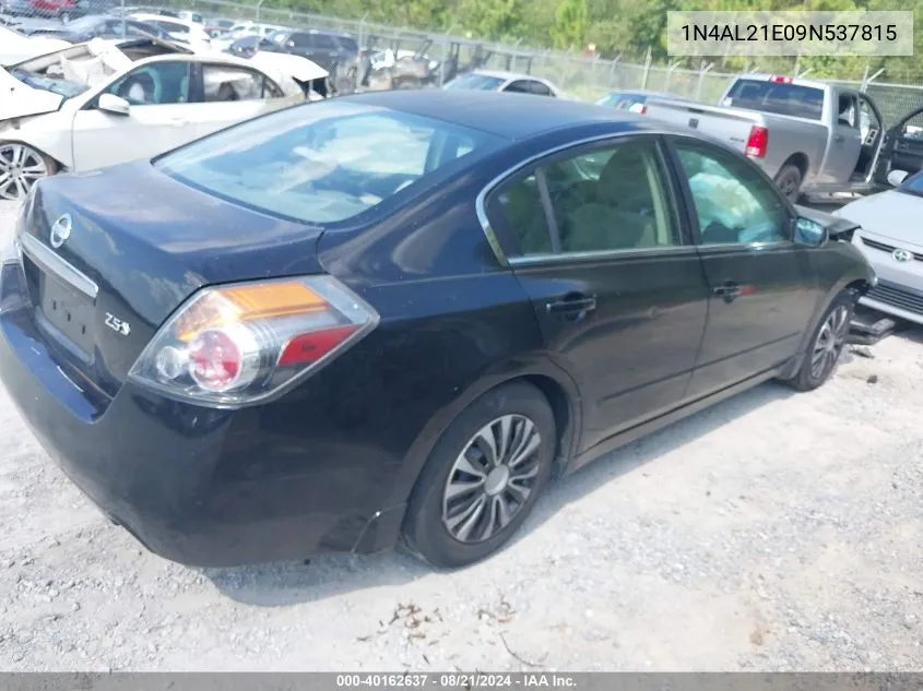 2009 Nissan Altima 2.5 S VIN: 1N4AL21E09N537815 Lot: 40162637