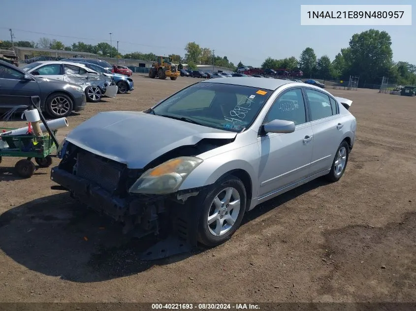 2009 Nissan Altima 2.5 S VIN: 1N4AL21E89N480957 Lot: 40221693