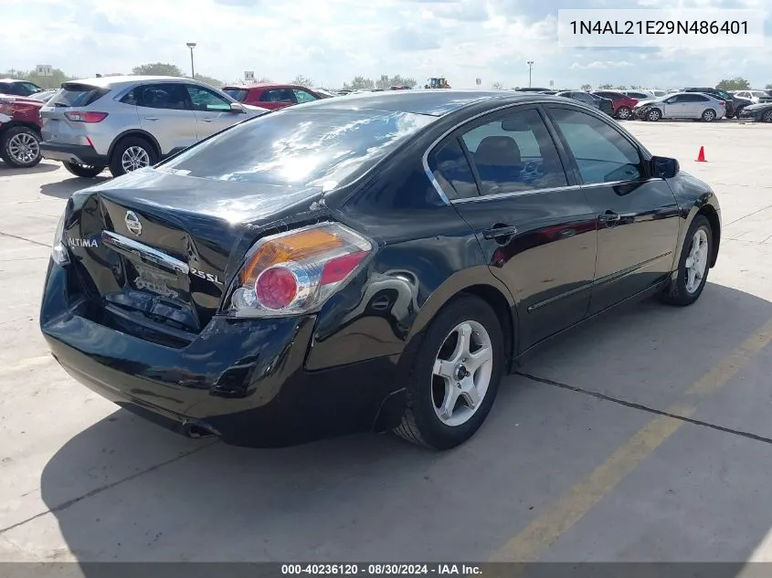 2009 Nissan Altima 2.5 S VIN: 1N4AL21E29N486401 Lot: 40236120