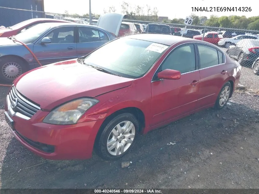 2009 Nissan Altima 2.5 S VIN: 1N4AL21E69N414326 Lot: 40240546