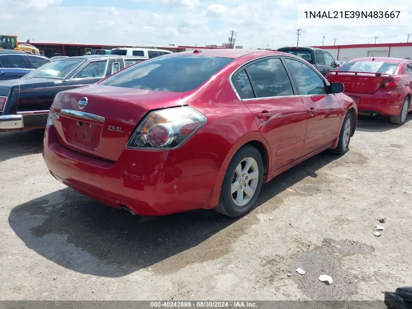 2009 Nissan Altima 2.5 S VIN: 1N4AL21E39N483667 Lot: 40242889